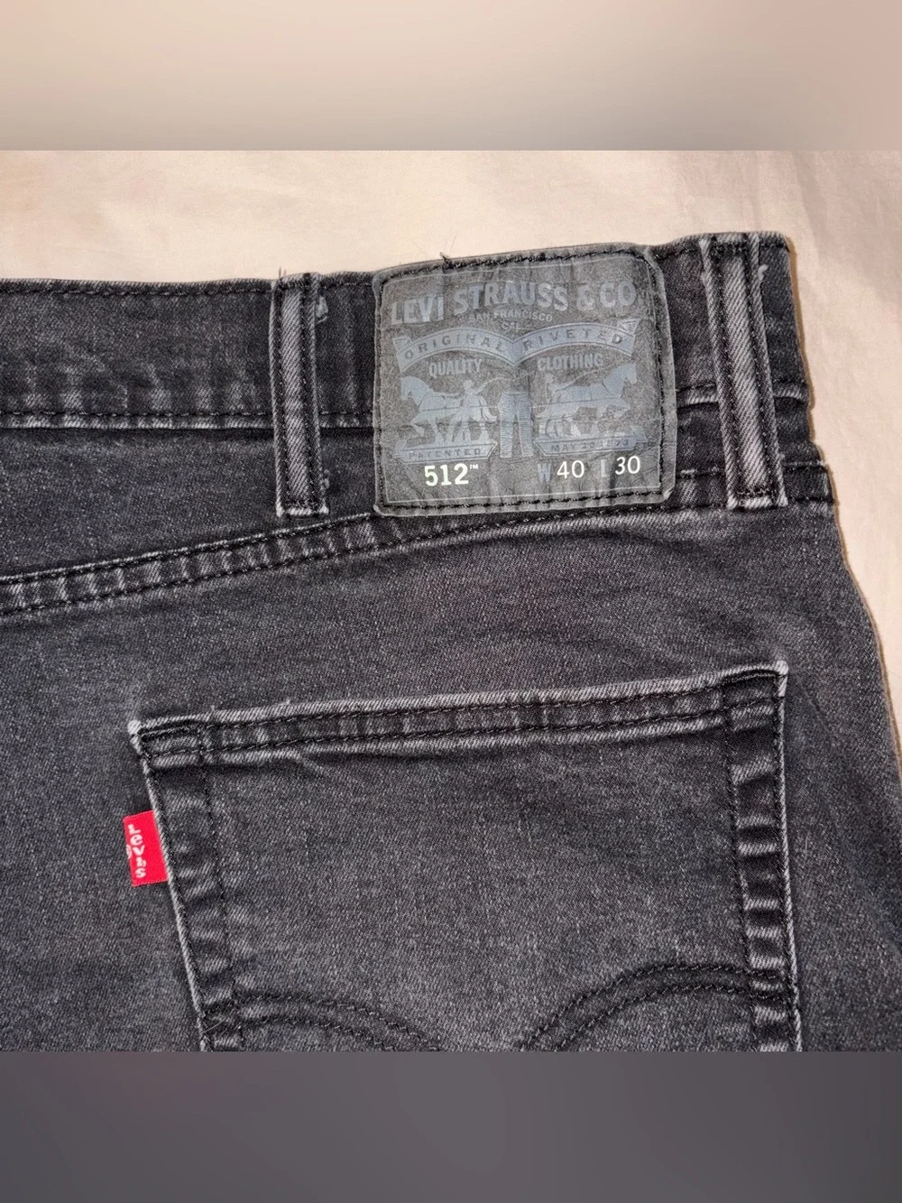 Levi 512 Black Jeans Size 40W × 30L
